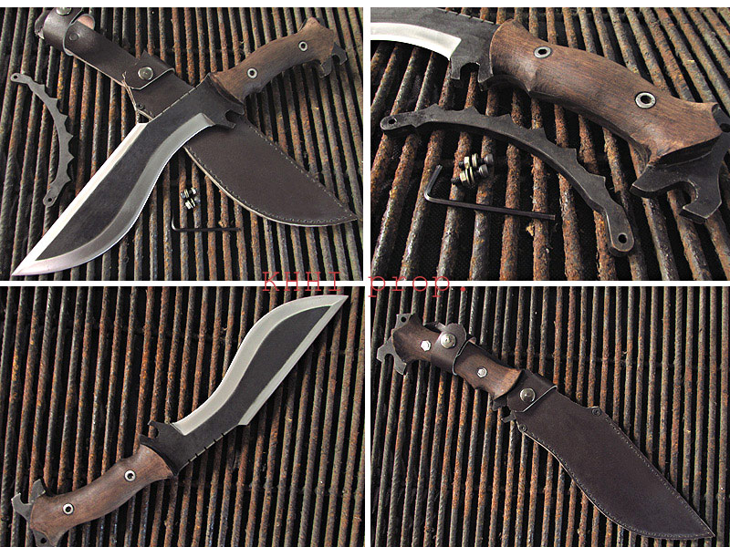 Battleman knife with detachable knuckle duster