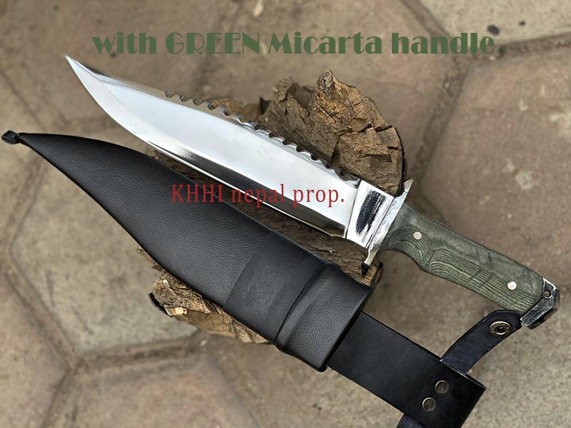 Rambo Tribute knife with GREEN Micarta Handle