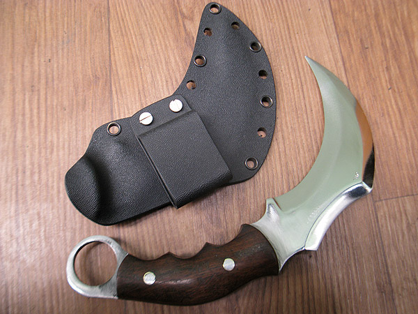 kydex sheath for unusual knife shapes 