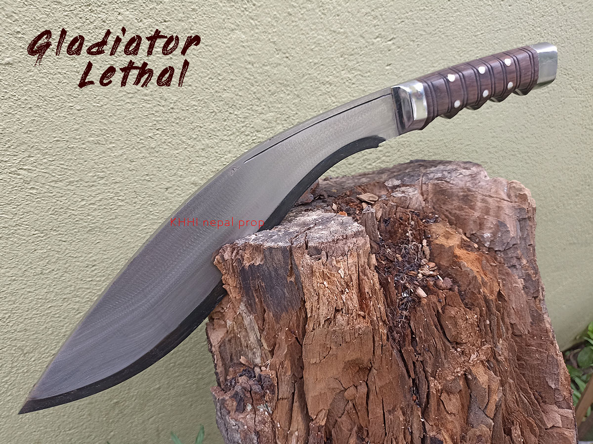 modern day Gladiator fighting kukri-knife