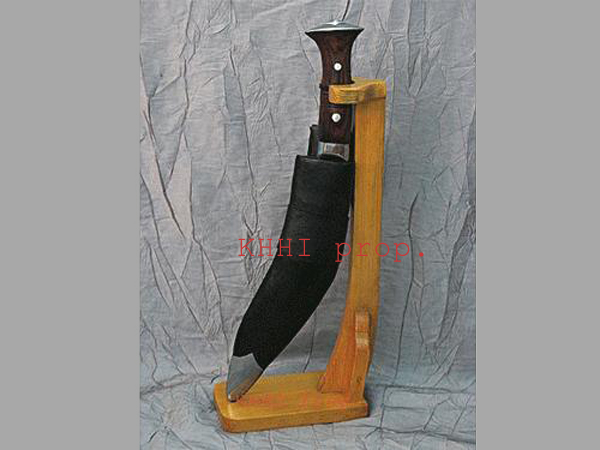 Unique Vertical stand to display a khukuri vertically