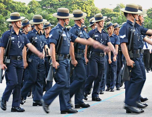 SPFGC policemen in parade