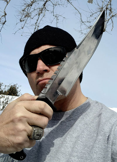 donnie with his Commando knife