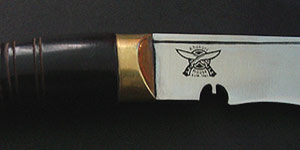ex-Khukuri House logo imprint on blade