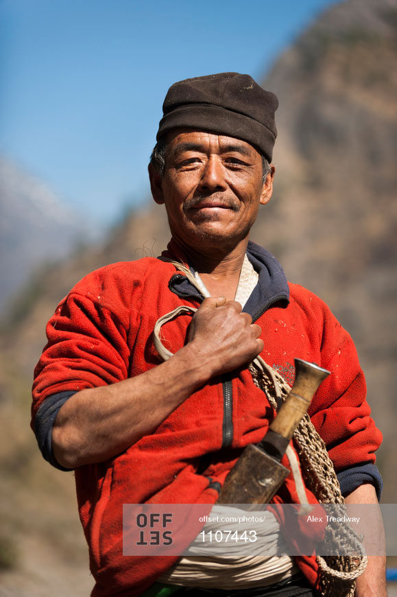 farmer carrying sirupate khukuri