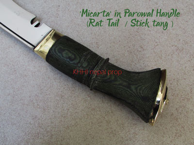 rat tail handle made using micarta